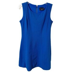 Just…Taylor Sleeveless A-line Rounded Neckline Dress Exposed Gold Toned Zipper